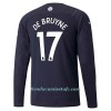 Camiseta de fútbol Manga Larga Manchester City Kevin De Bruyne 17 Tercera Equipación 2021/22 - Hombre